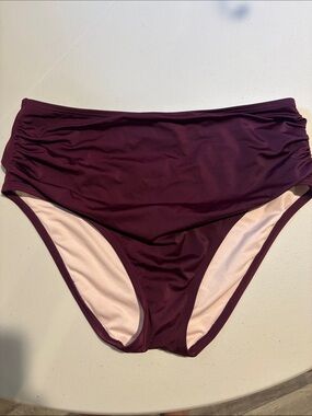 Victoria’s Secret High-Waist Women’s Bikini Bottoms in Deep Plum - XL